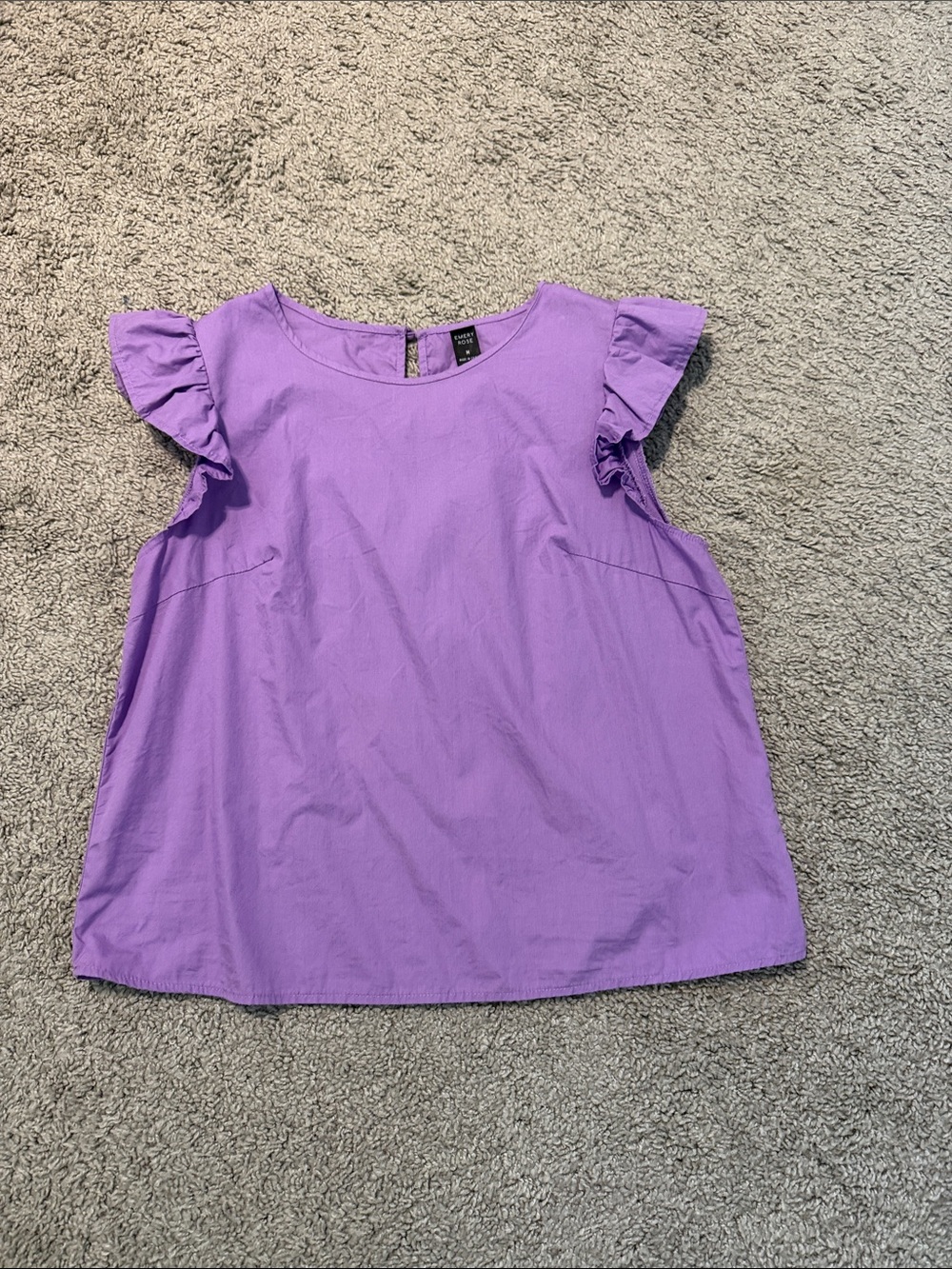 Stylish Ruffle Sleeve Blouse - Lavender